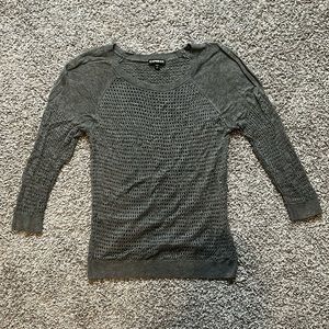Grey Hollow Out Sweater
